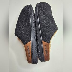 LongBay Mens Memory Foam Slippers Indoor Outdoor Black Size 12